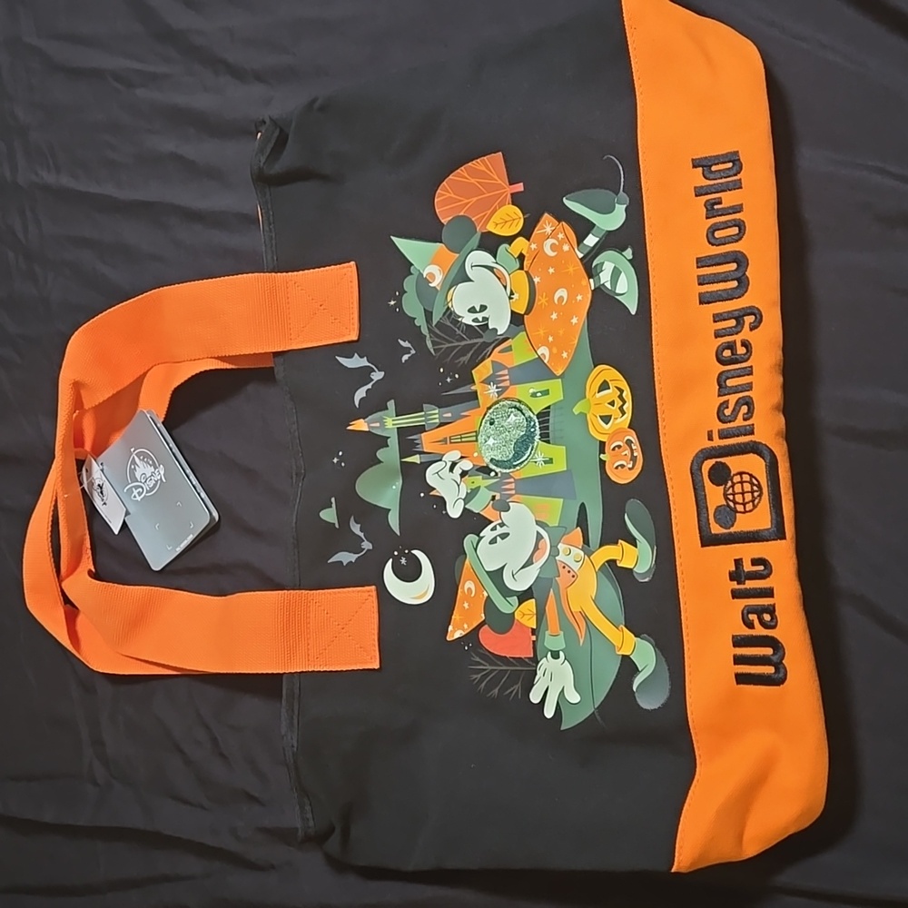 Walt Disney World Parks  Halloween Mickey Minnie Castle Canvas Tote Bag